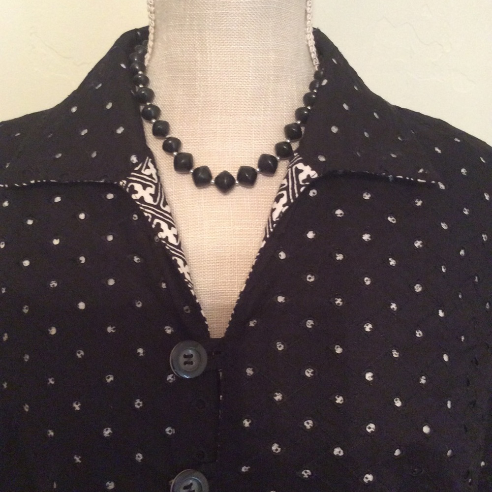 Women's Reversible Half Sleeve Front Button Jacket - image 3